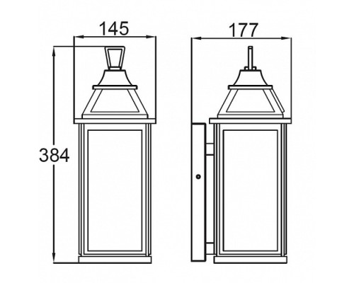 Настенный фонарь уличный  W2411 Gb Oasis Light