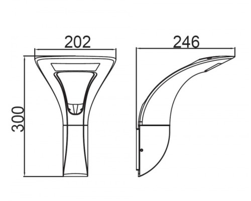 Настенный светильник уличный  W2521S Gr Oasis Light