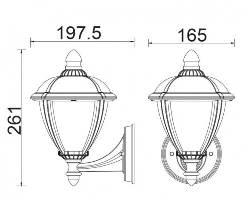 Настенный фонарь уличный  W2601 Bl Oasis Light