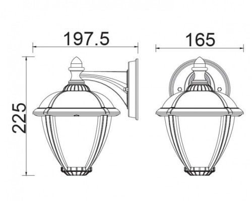Настенный фонарь уличный  W2602 Gb Oasis Light