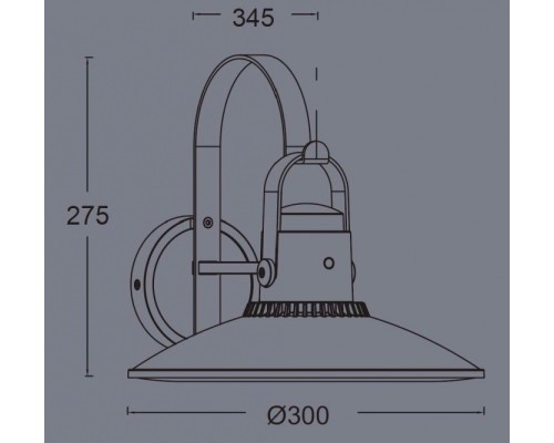 Настенный фонарь уличный  W2746 R Oasis Light