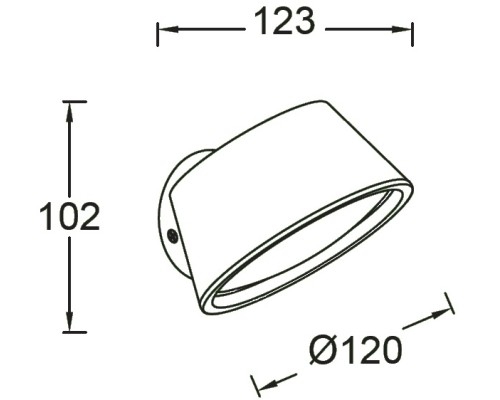 Настенный светильник уличный TUBE LED W2886 Gr Oasis Light