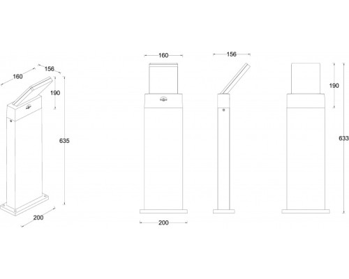 Наземный фонарь BRISBANE LED W2890-635 Gr Oasis Light