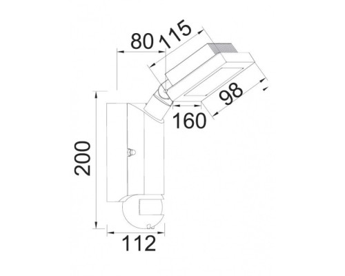 Прожектор уличный  W6101S-PIR Gr Oasis Light
