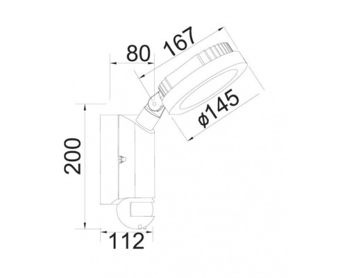 Прожектор уличный  W6102S-PIR Gr Oasis Light