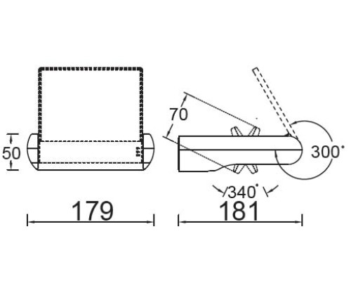 Уличный консольный светильник  W6144S-1-SL S Oasis Light