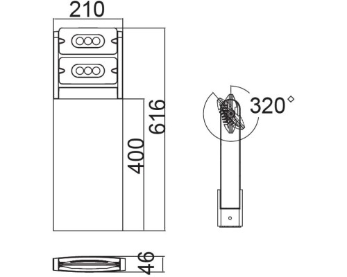 Наземный фонарь LEDSPOT W6146S-2-616 CB Oasis Light