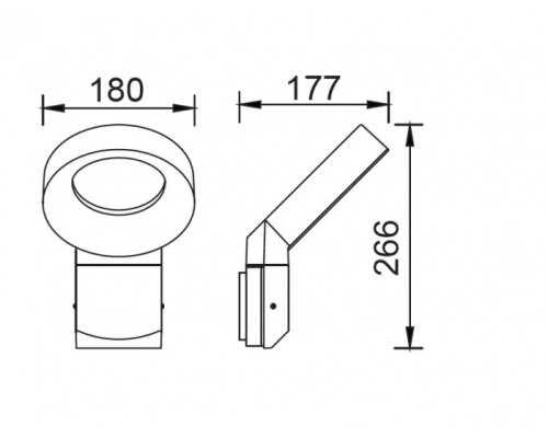 Настенный светильник уличный  W6163S Gr Oasis Light