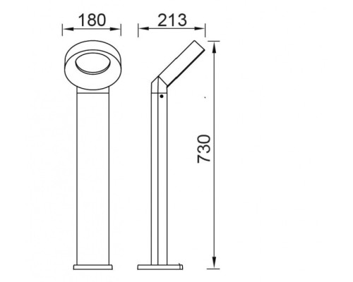 Наземный светильник  W6164S-730 Gr Oasis Light