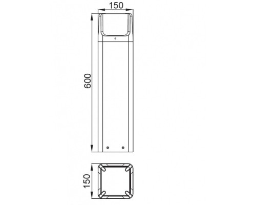 Наземный светильник  W6167-600 Gr Oasis Light