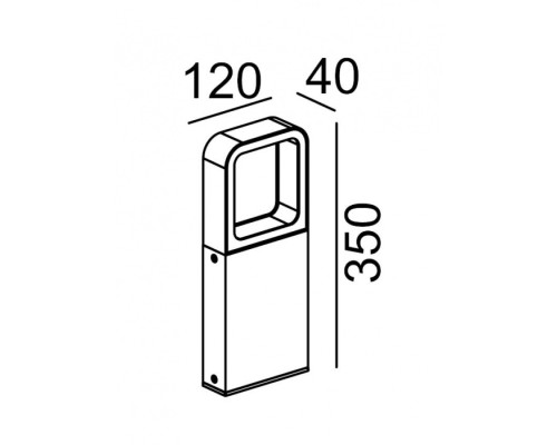 Наземный светильник  W61865-350 Gr Oasis Light