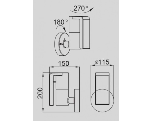 Настенный светильник уличный  W6190 Gr Oasis Light