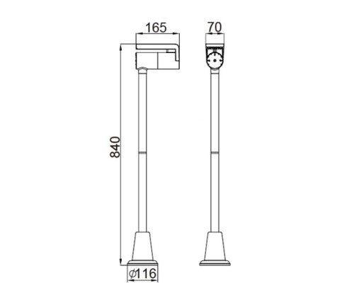 Наземный светильник  W6191-840 Gr Oasis Light