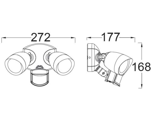 Прожектор уличный TUBE LED W6219A-PiR Bl Oasis Light