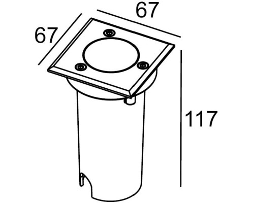 Встраиваемый светильник уличный ВСТРАИВАЕМЫЕ СВЕТИЛЬНИКИ W77264 SS Oasis Light