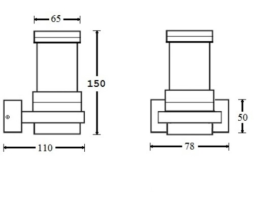 Настенный светильник уличный TUBE LED W78023 R Oasis Light