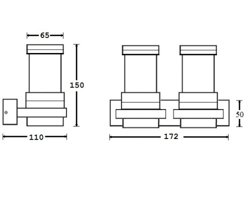Настенный светильник уличный TUBE LED W78025 R Oasis Light
