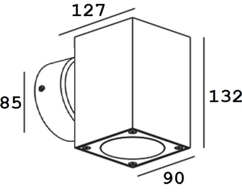 Настенный светильник уличный TUBE LED W78111 S Oasis Light