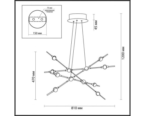 Подвесной светильник Costella 3906/48L Odeon Light