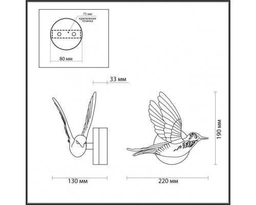 Бра Colombella 4310/3WLA Odeon Light