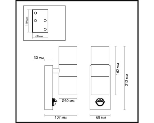 Настенный светильник уличный Motto 4389/2W Odeon Light