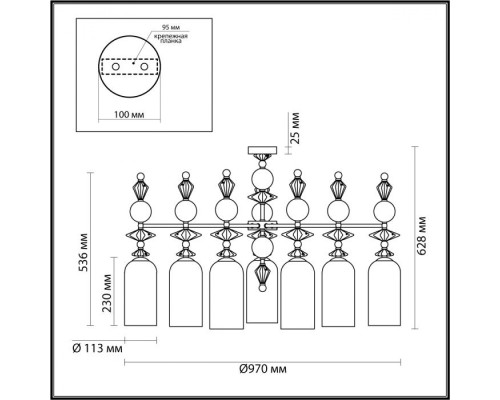 Потолочная люстра Bizet 4855/7C Odeon Light
