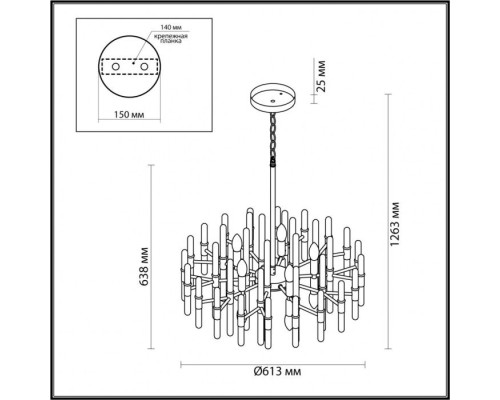 Подвесная люстра Stika 4988/10 Odeon Light