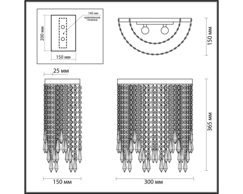 Настенный светильник Chokka 5028/2W Odeon Light