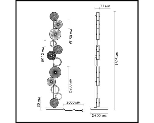 Торшер Caramella 5412/68FL Odeon Light