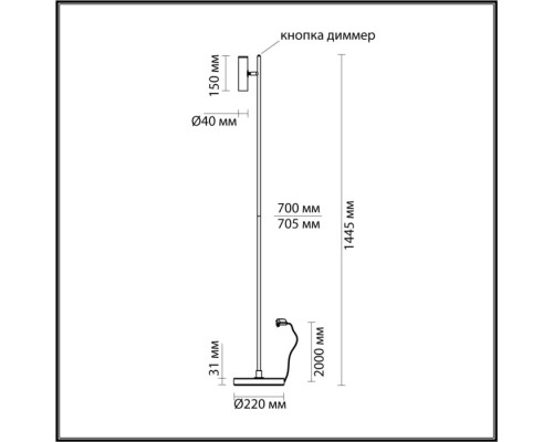 Торшер Mali 6643/5FL Odeon Light