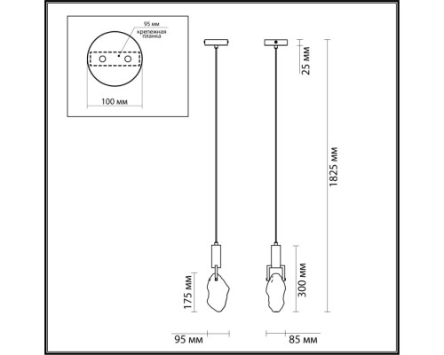 Подвесной светильник Lia 6696/5L Odeon Light