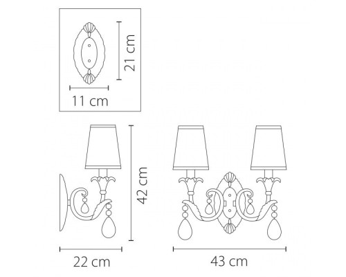 Бра Cappa 691622 Osgona