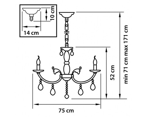 Подвесная люстра STREGARO 694082 Osgona