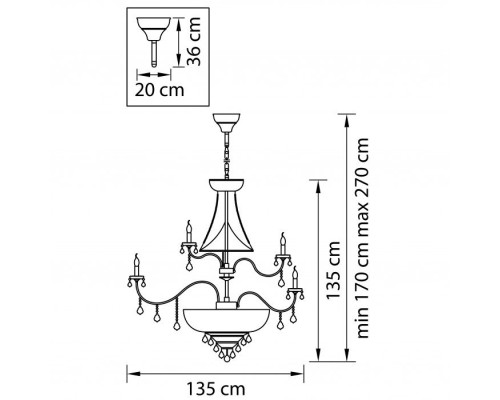 Подвесная люстра Classic 700514 Osgona