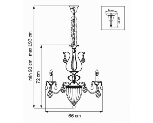 Подвесная люстра SCHON 790111 Osgona