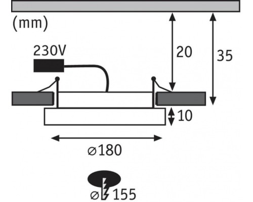 Точечный светильник Panel Areo 92943 Paulmann