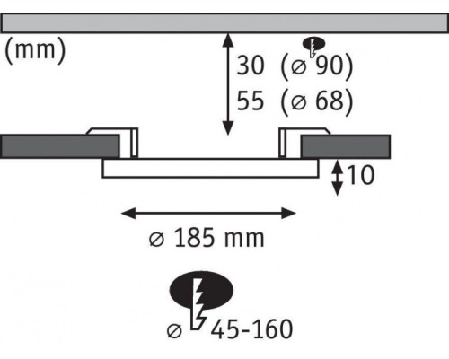 Точечный светильник Veluna VariFit 93063 Paulmann