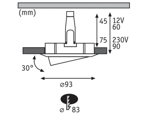 Точечный светильник  93661 Paulmann