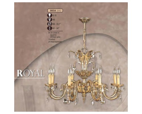 Подвесная люстра 003A 003A/8 AA ASFOUR Riperlamp