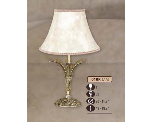 Интерьерная настольная лампа 010R 010R/1 AA CREAM SHADE Riperlamp