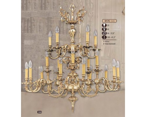 Подвесная люстра 017C 017C/20 AA ASFOUR Riperlamp