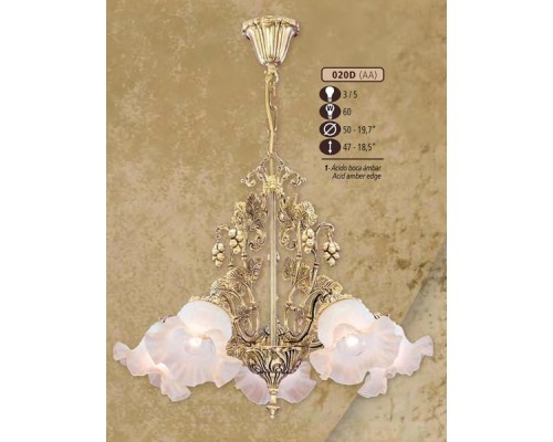 Подвесная люстра 020D 020D/5 AA ACID.AMBER EDGE Riperlamp
