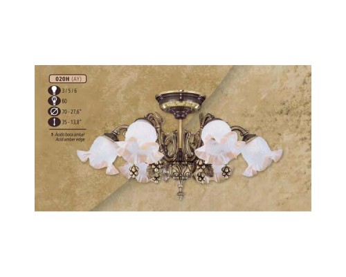 Потолочная люстра 020H 020H/6 AY ACID.AMBER EDGE Riperlamp