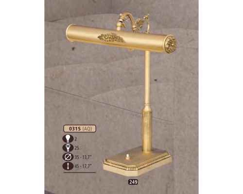 Интерьерная настольная лампа 031S 031S/2 AQ WITH ADORNMENTS Riperlamp