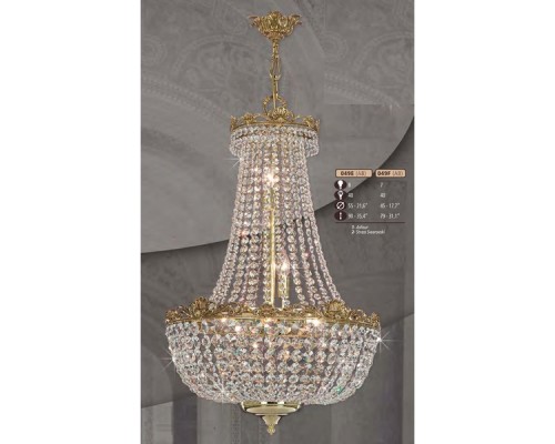 Подвесная люстра 049E 049E/8 AB ASFOUR Riperlamp