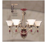 Потолочная люстра 201A 201A/6 AY COBALT/GARNET CERAM. - AMBER CRYST. Riperlamp