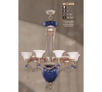 Подвесная люстра 201B 201B/9 CB COBALT/GARNET CERAM. - AMBER CRYST. Riperlamp