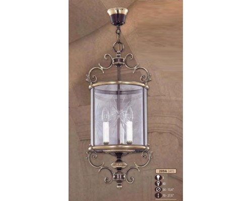 Подвесная люстра 209A 209A/3 AY Riperlamp