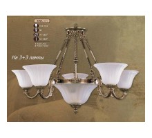 Потолочная люстра 225A 225A/3+3 AY AMBER Riperlamp