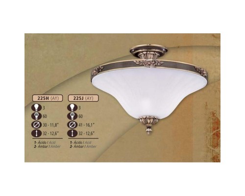 Потолочная люстра 225J 225J/3 AY ACID Riperlamp